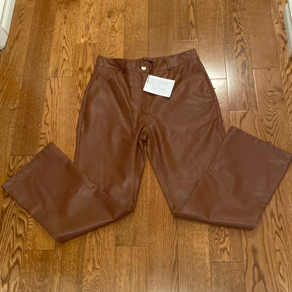 NWT DELUC Faux Leather Pants